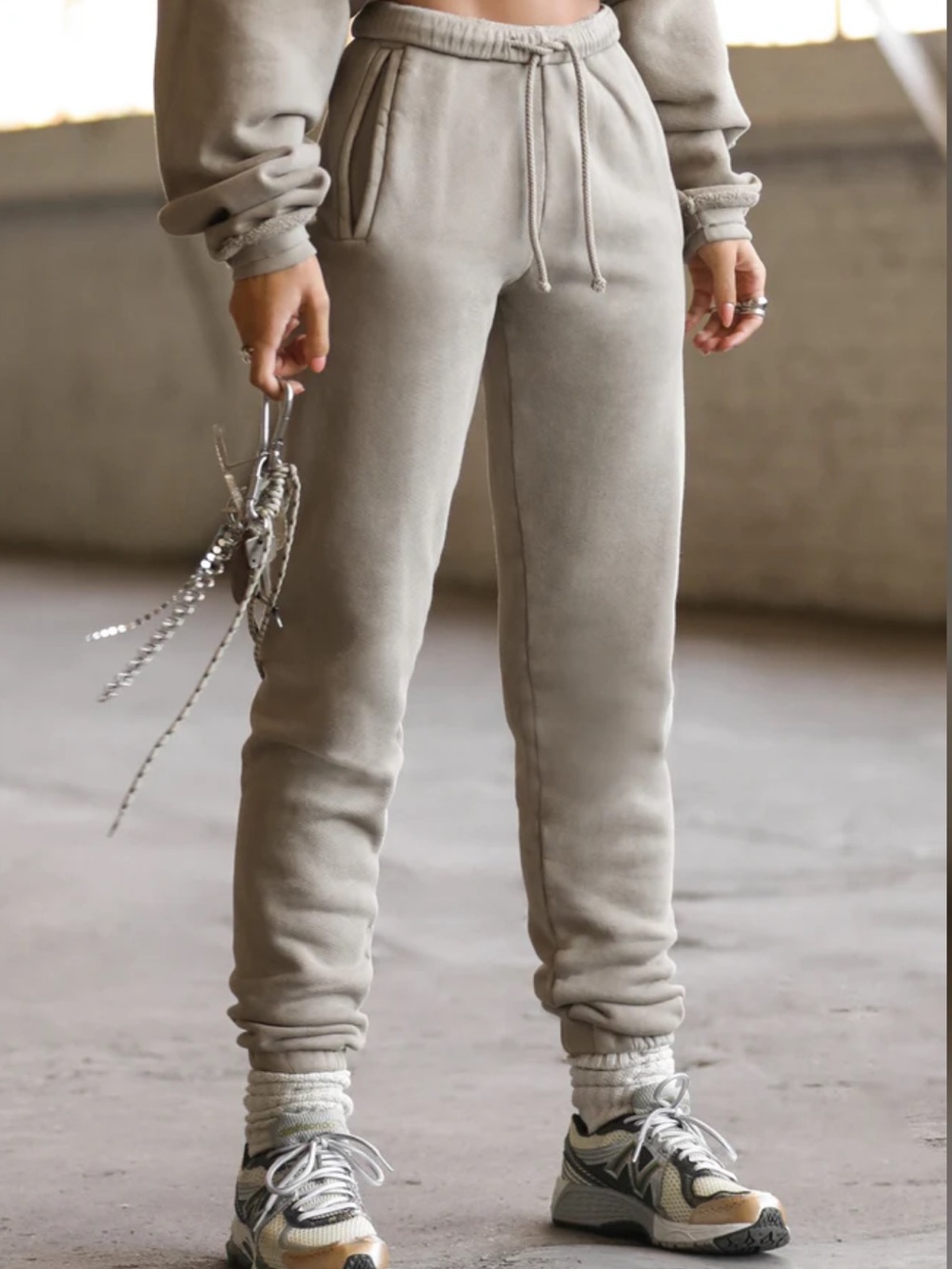 Joah Brown Black Fleece Joggers with Tag - Picture 3 of 4